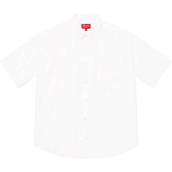 Camisas Supreme Loose Fit S/S Oxford Blancas | CO208FM