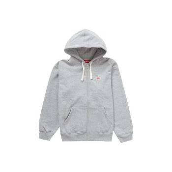 Sudaderas Supreme Small Box Drawcord Zip Up Encapuchado Gris | CO332IS